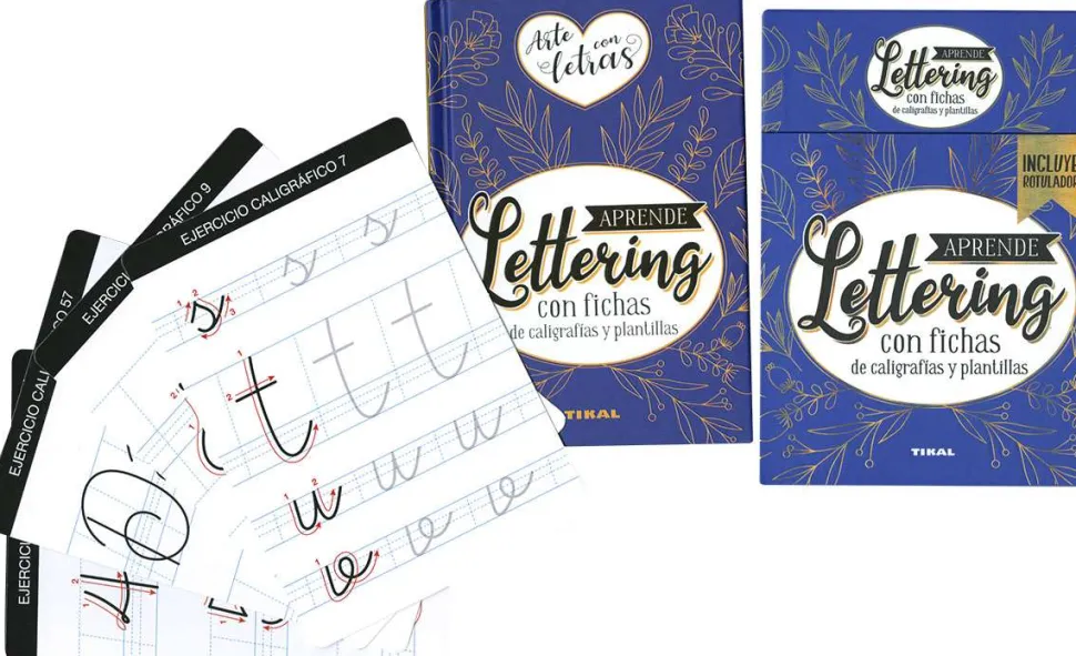 Aprende lettering. Con fichas de caligrafías y plantillas