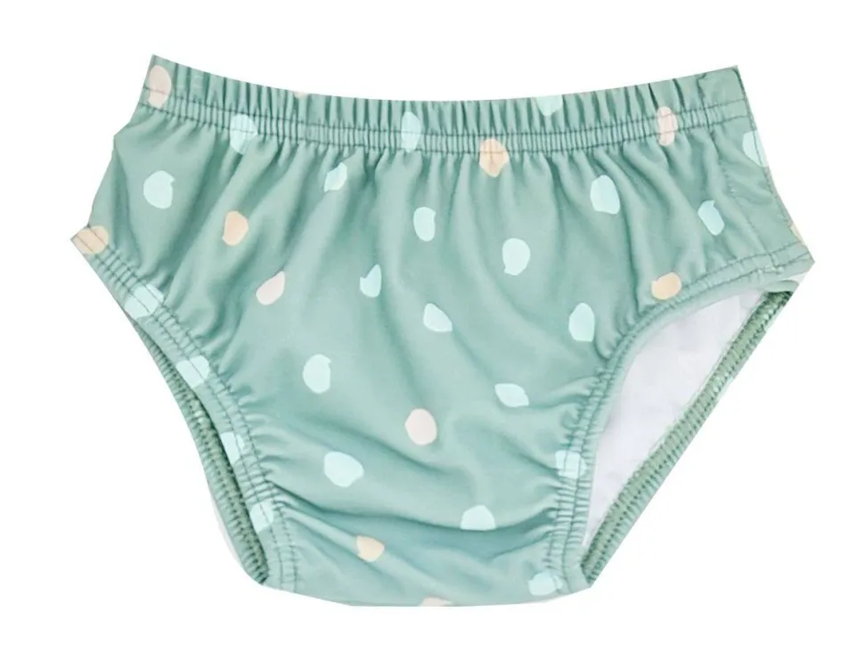 Bañador pañal · Lunares Verde