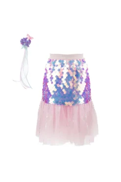 Bling Bling Falda y diadema Sirena Pink · Great Pretenders (4-6 años)
