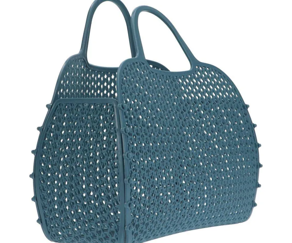 Bolso Plástico Retro Vintage · Sky