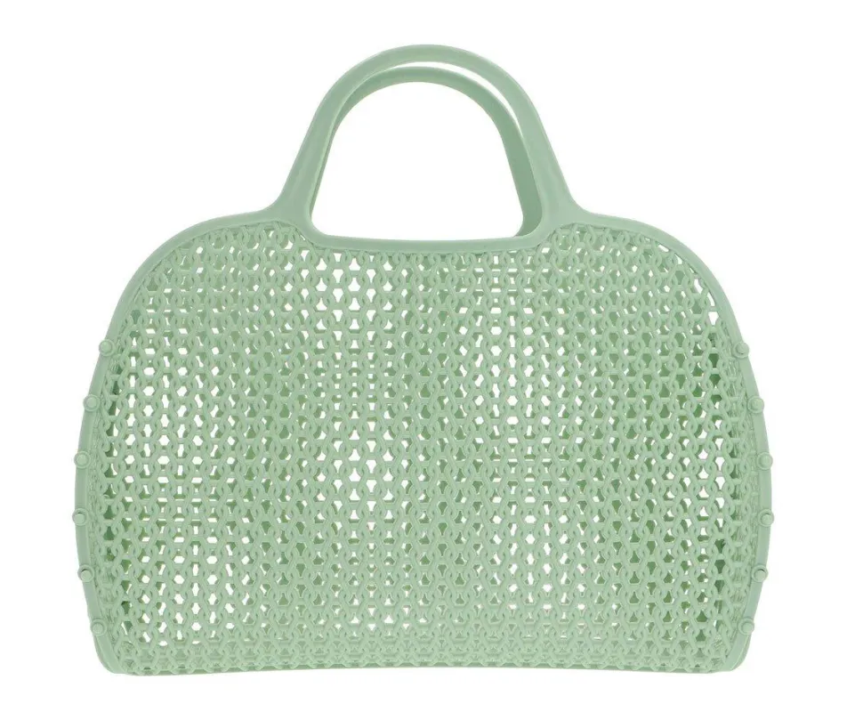 Bolso Plástico Retro Vintage · Sage