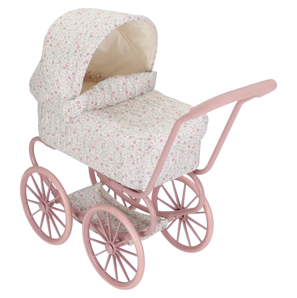 Carrito capazo metal Flores & Mariposas · Little Dutch