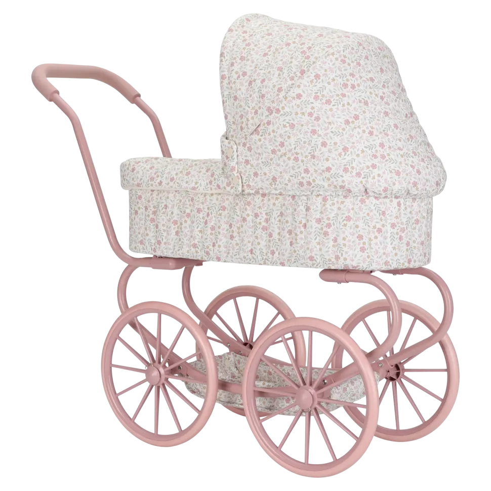 Carrito capazo metal Flores & Mariposas · Little Dutch