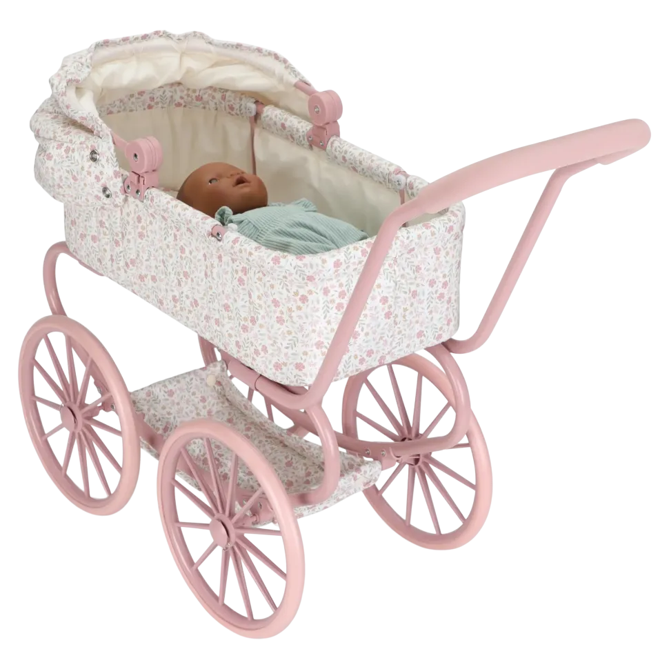 Carrito capazo metal Flores & Mariposas · Little Dutch