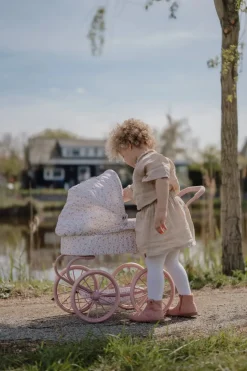 Carrito capazo metal Flores & Mariposas · Little Dutch