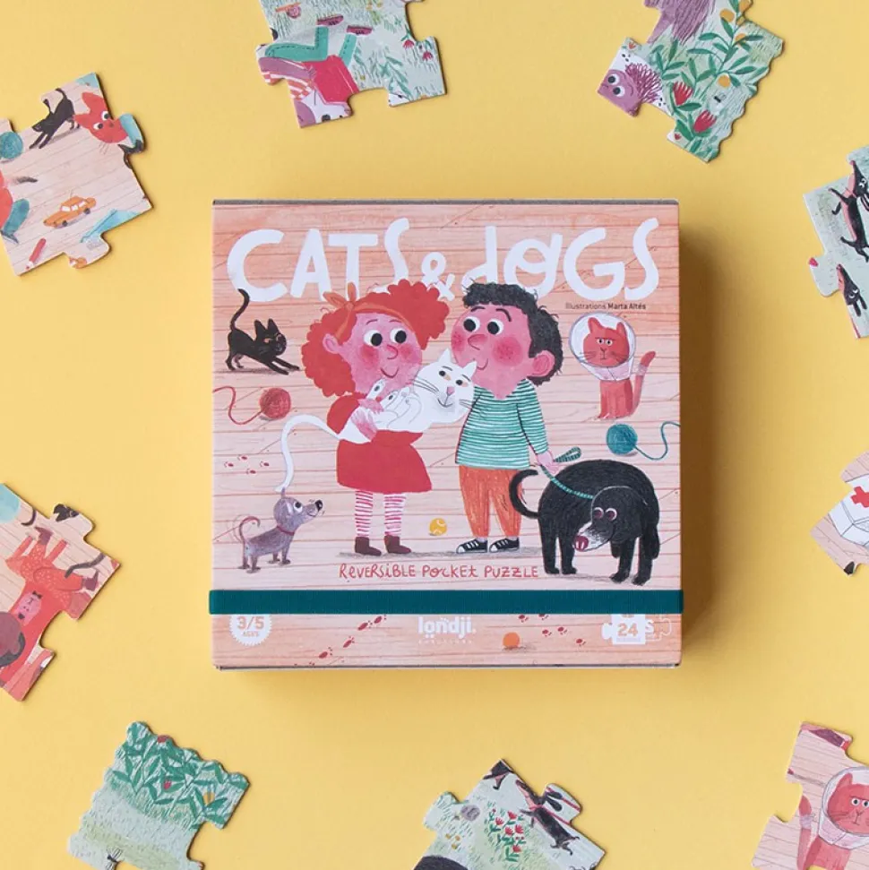 Cats & Dogs puzzle reversible · Londji
