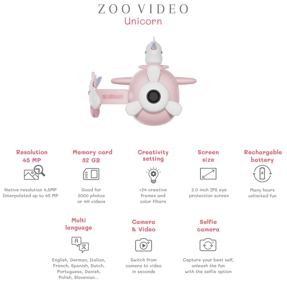 Cámara de Video Zoo Unicorn · The Zoofamily