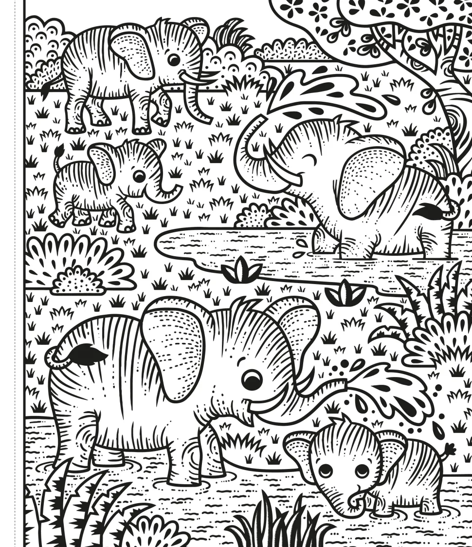 Colorea por arte de magia · Un Zoo