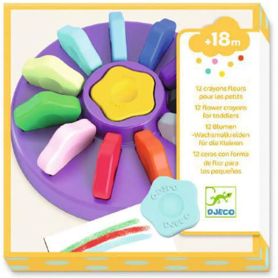 Colores forma de flor (12 ud) · DJECO