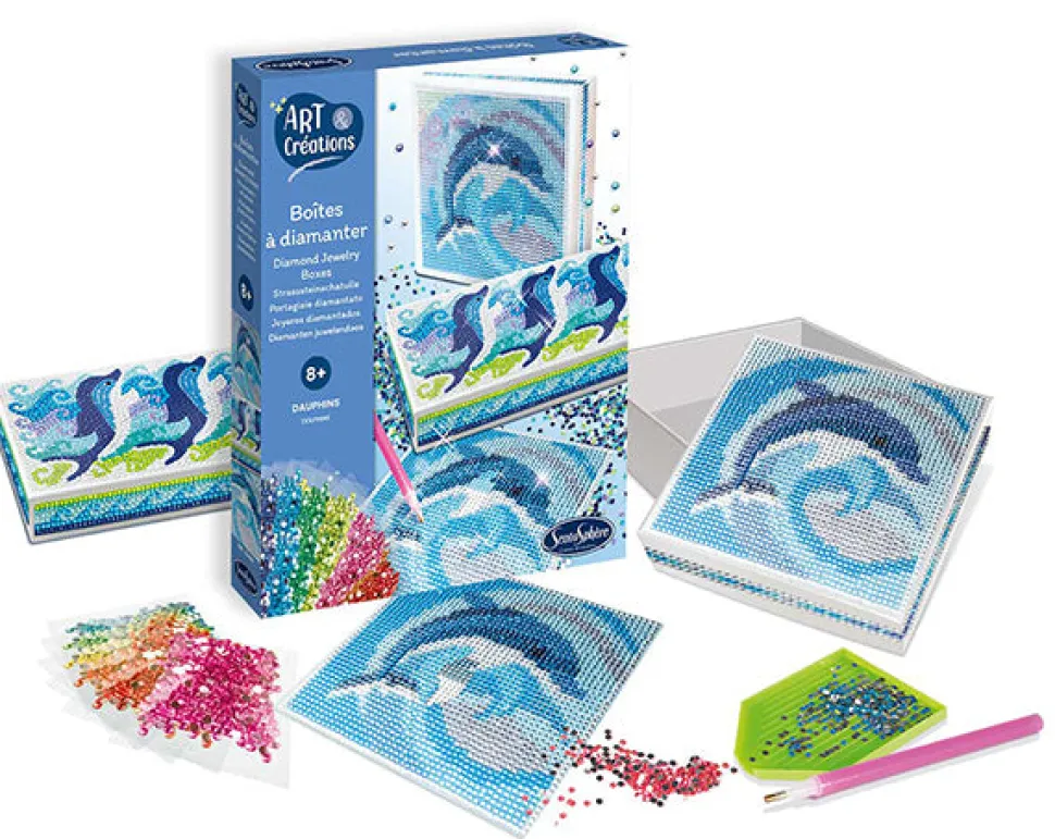 Creaciones con Diamantes Delfines · Sentosphere