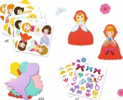 Crear con pegatinas Me gustan las princesas DJECO