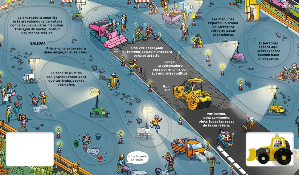 Juega con el libro de la excavadora