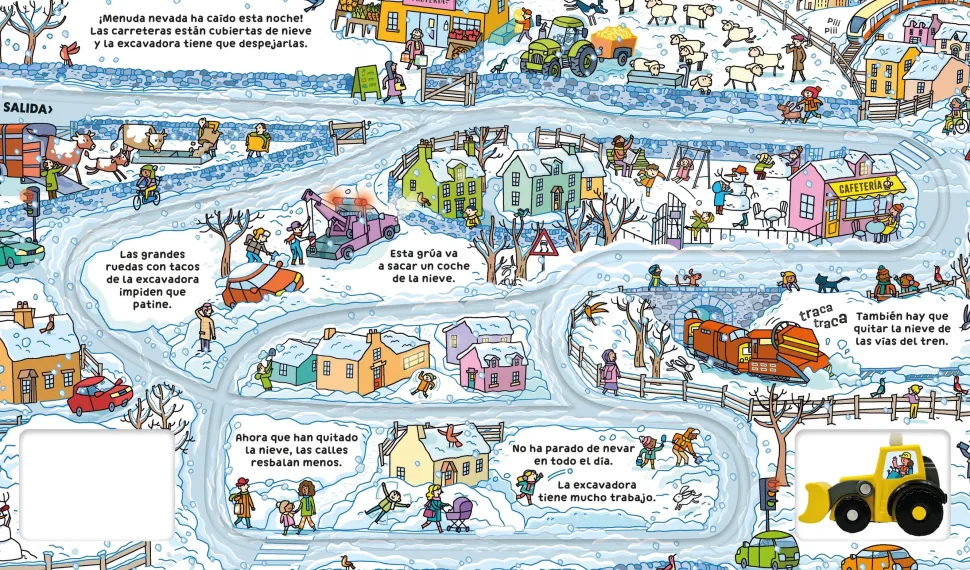Juega con el libro de la excavadora