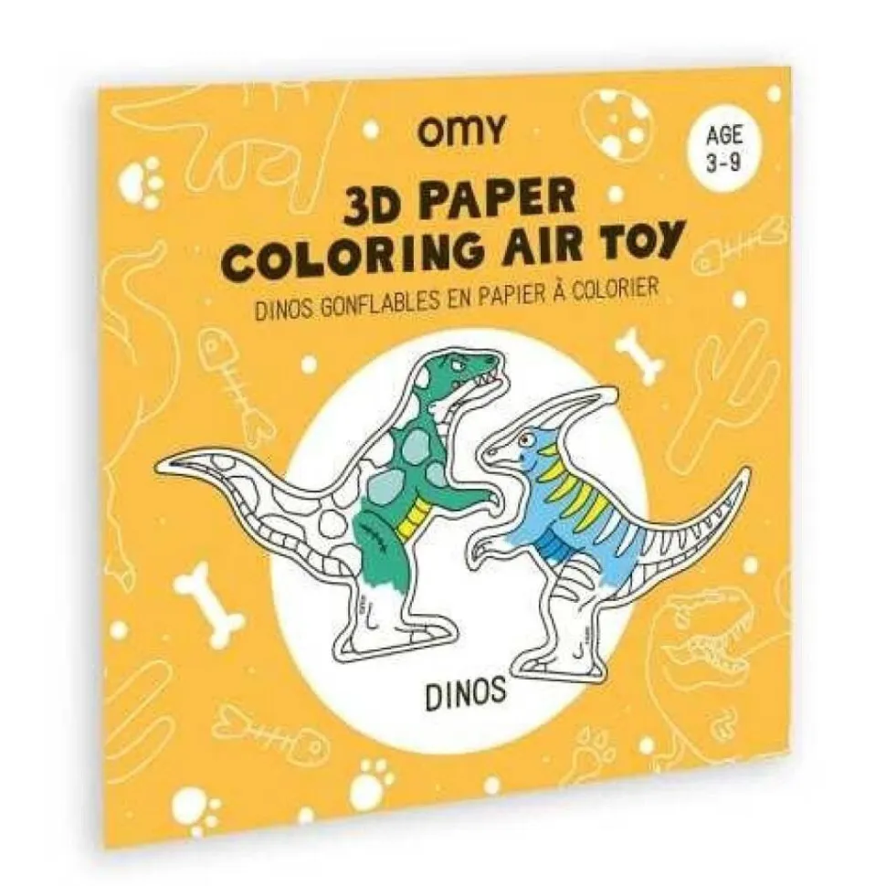 Juego OMY Dinos para colorear e inflar