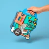 Libro con pinturas y pegatinas Dinos · OMY