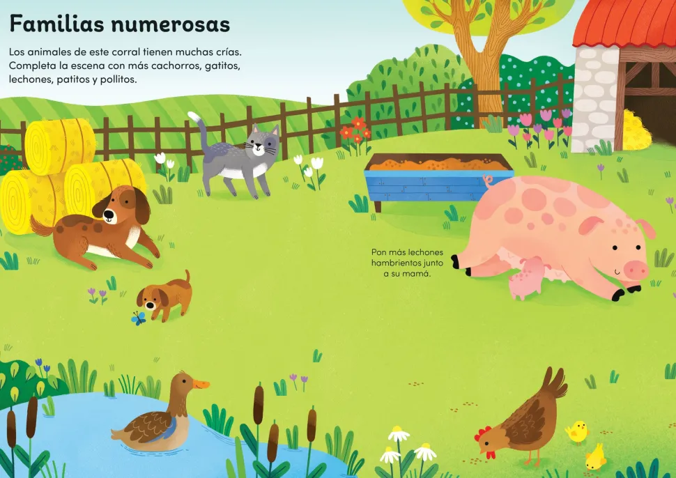 Mi pequeño libro de pegatinas · Crías de animales