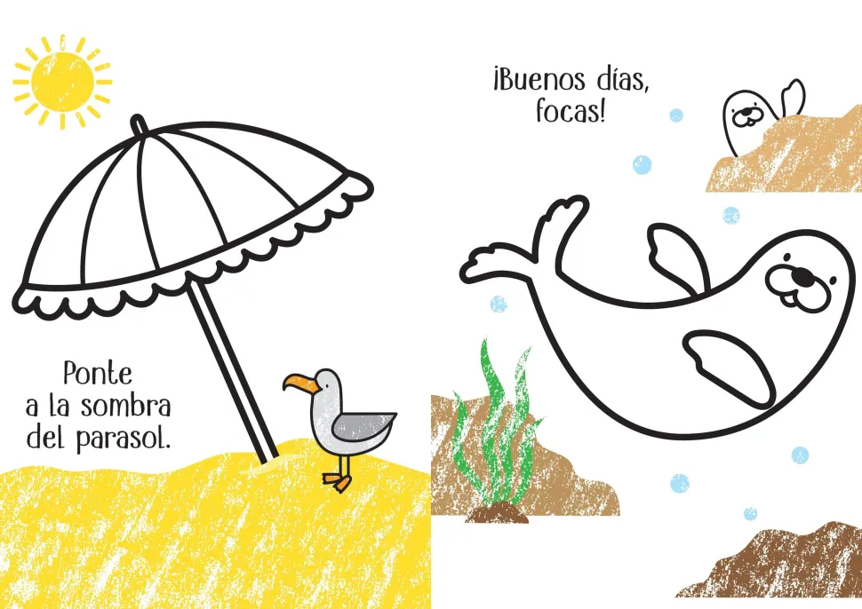 Mi pequeño libro para colorear · En la playa