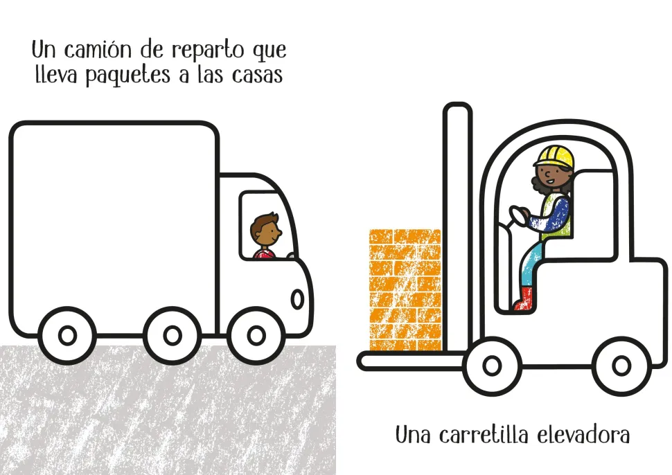 Mi pequeño libro para colorear · Camiones