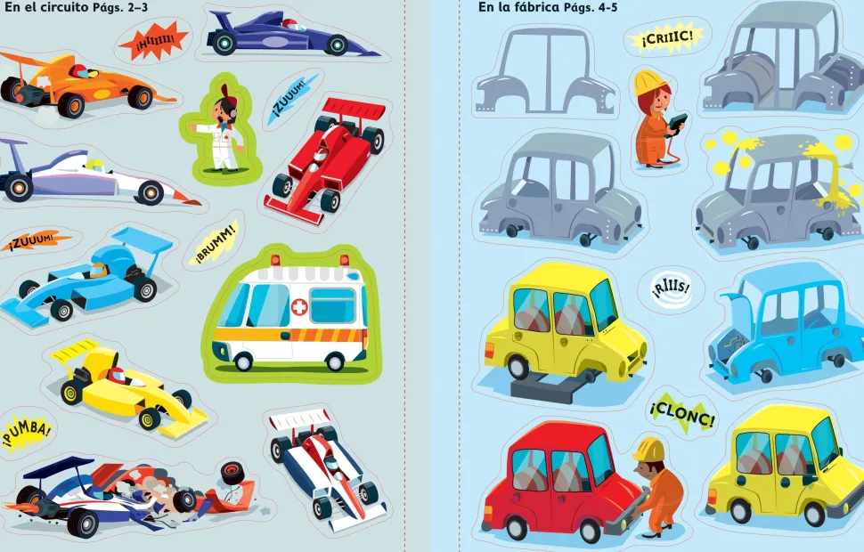 Mi primer libro de pegatinas · Los coches