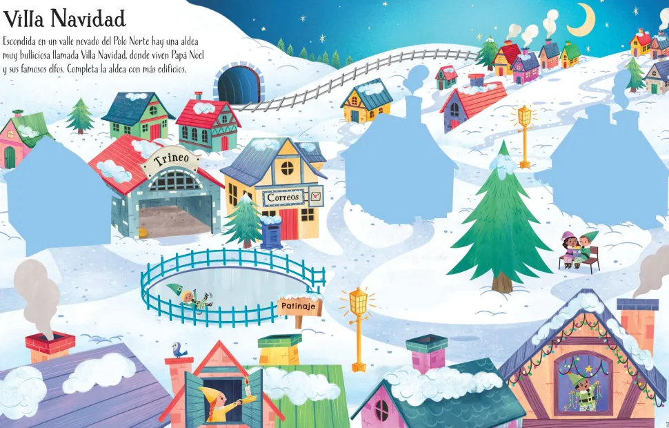 Mi primer libro de pegatinas · Ya viene Papá Noel