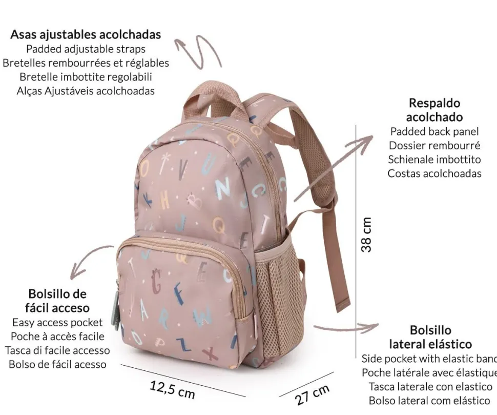 Mochila Infantil Funny Letters