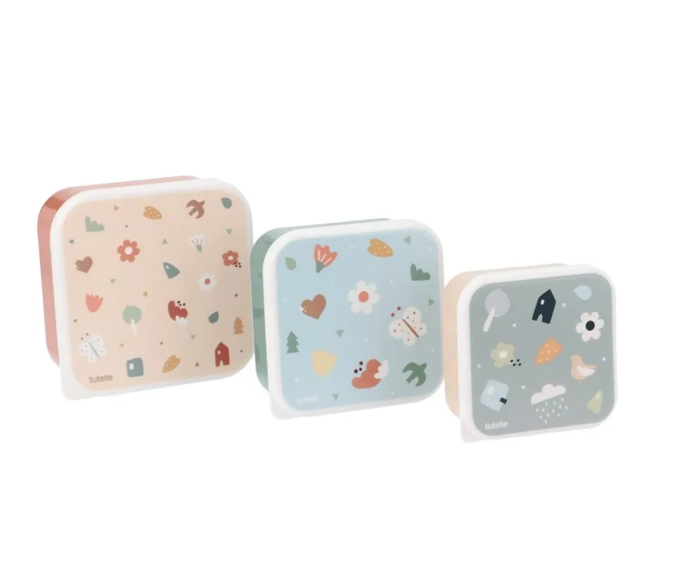 Pack 3 Cajas Almuerzo Geometric Nature