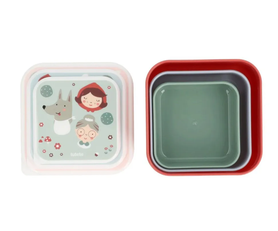 Pack 3 Cajas Almuerzo Little Red