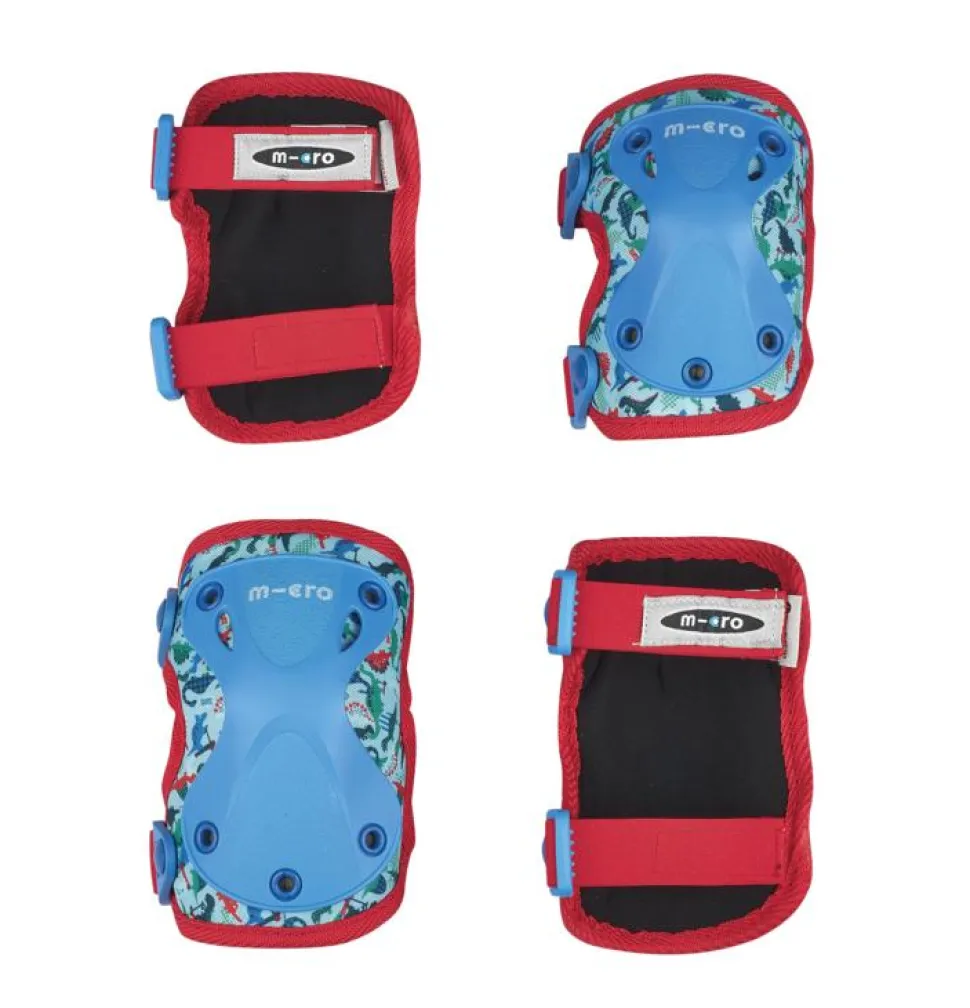 Pack Rodilleras y coderas Dinosaurio Talla S