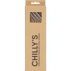 Pajitas acero 3 uds + varilla limpieza Chilly's