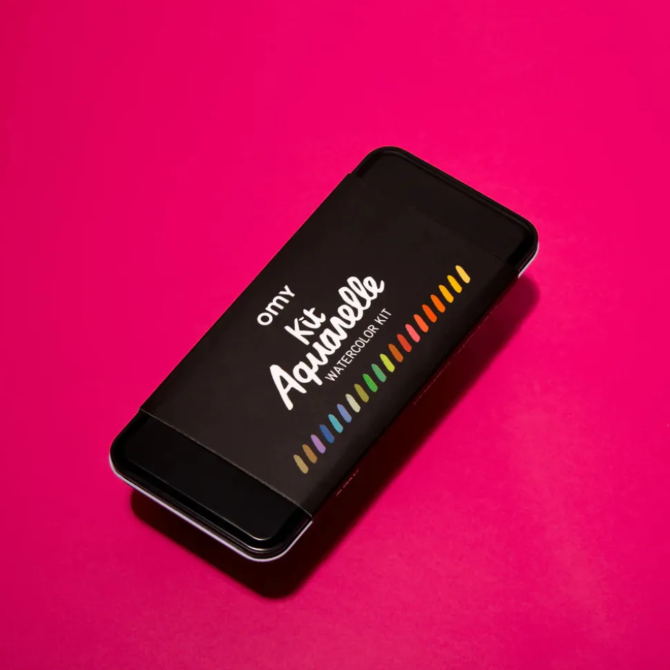 Paleta acuarelas 24 colores OMY