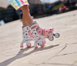 Patines en linea 2 Rosa pastel · Globber