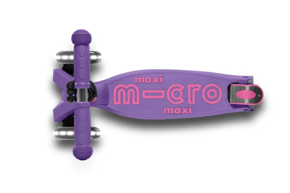 Patinete Maxi Deluxe Plegable Led · Lila