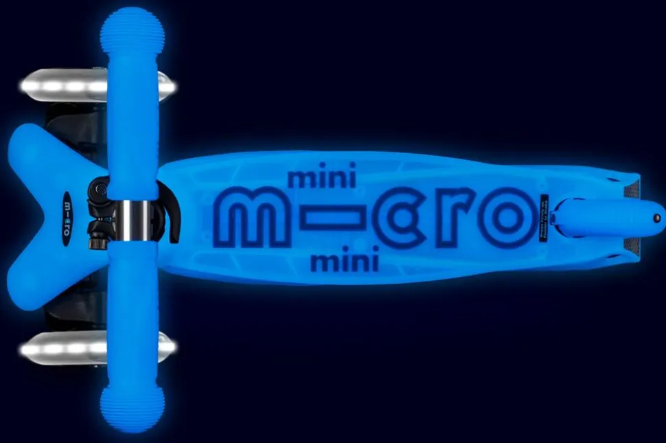 Patinete Mini Deluxe Glow LED · Azul