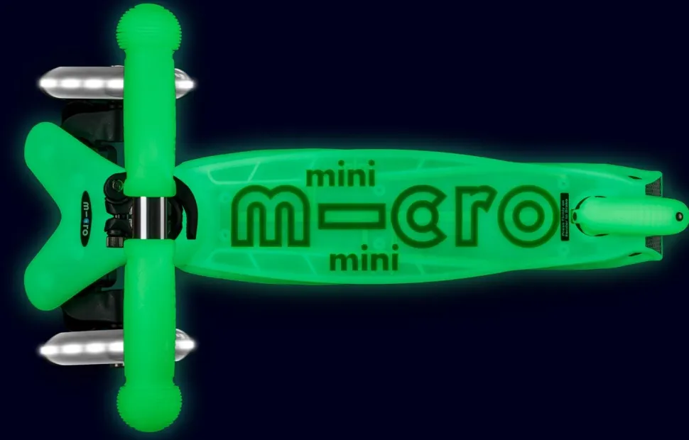 Patinete Mini Deluxe Glow LED · Verde Lima