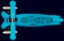 Patinete Mini Deluxe Glow LED · Aqua