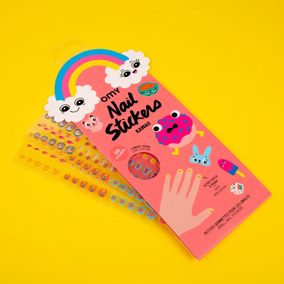 Pegatinas OMY para uñas Kawai