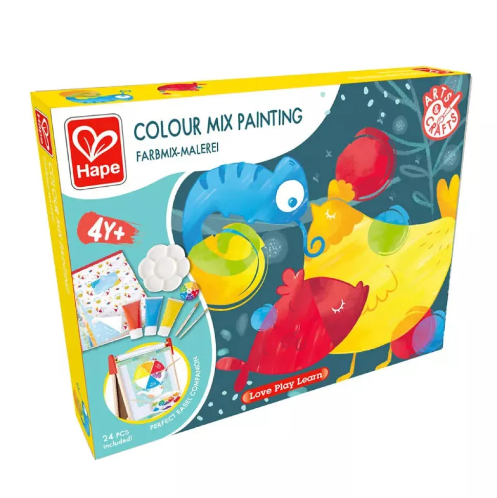 Pintura con mezcla de colores · Hape