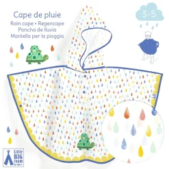 Poncho de Lluvia DJECO · Tortuga XS 90-110 cm