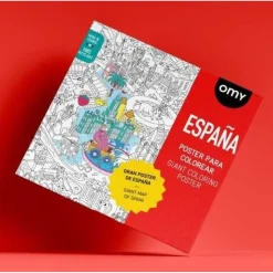 Poster XL España para colorear 100x70 · OMY