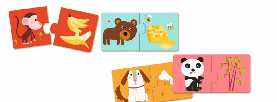 Puzzle dúo A Comer 20 piezas · Djeco