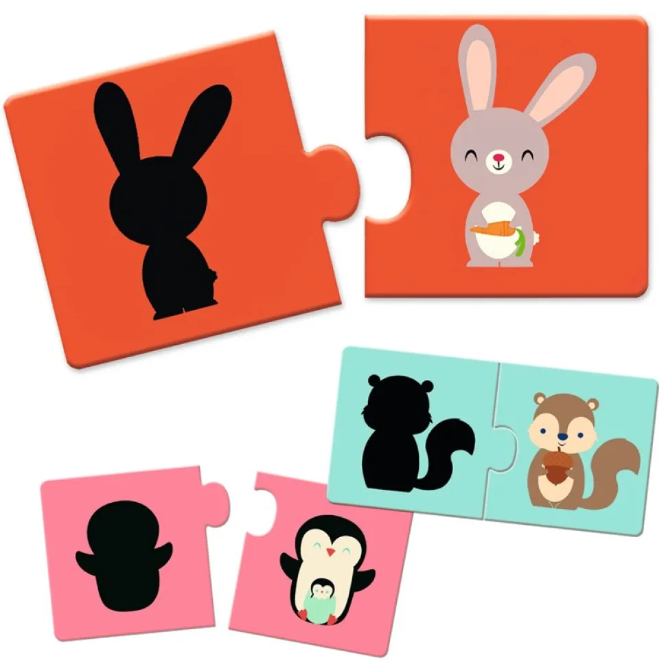 Puzzle dúo Sombras 12 piezas · Djeco