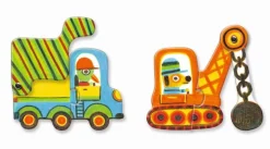 Puzzle dúo Vehículos 12 piezas · Djeco