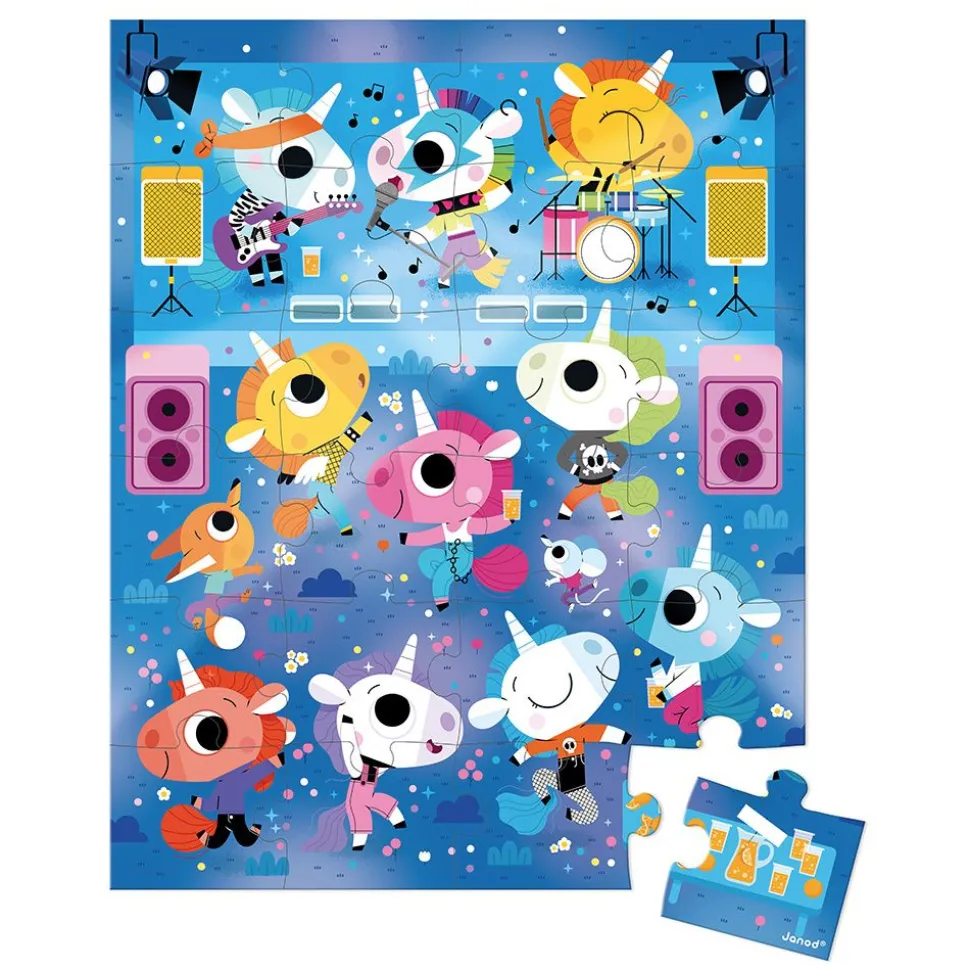Puzzle 24 piezas - Concierto de Rock · Janod
