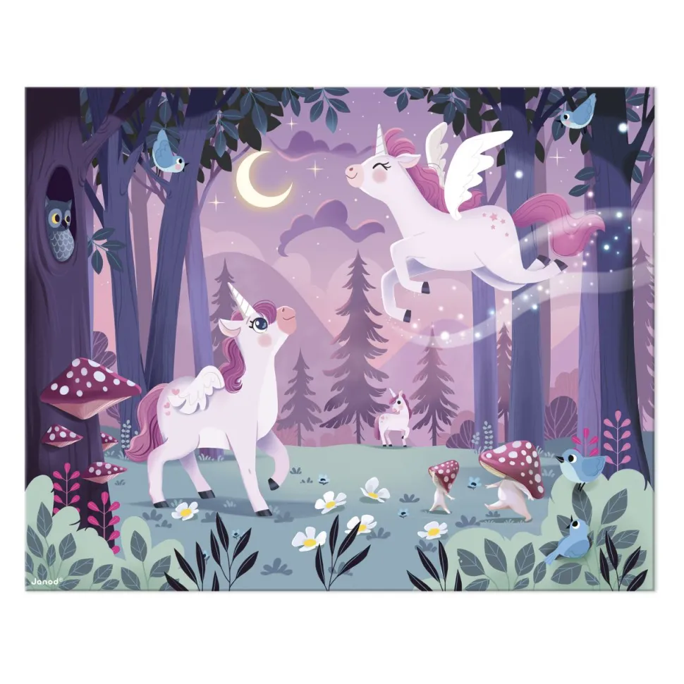 Puzzle 54 piezas - Unicornios · Janod