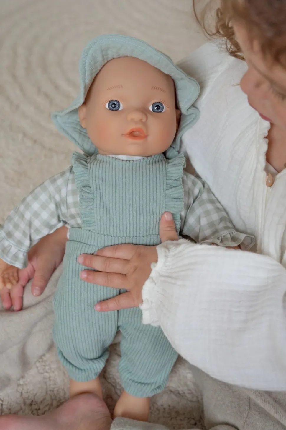 Ropita muñeca verde cuadros · Little Dutch