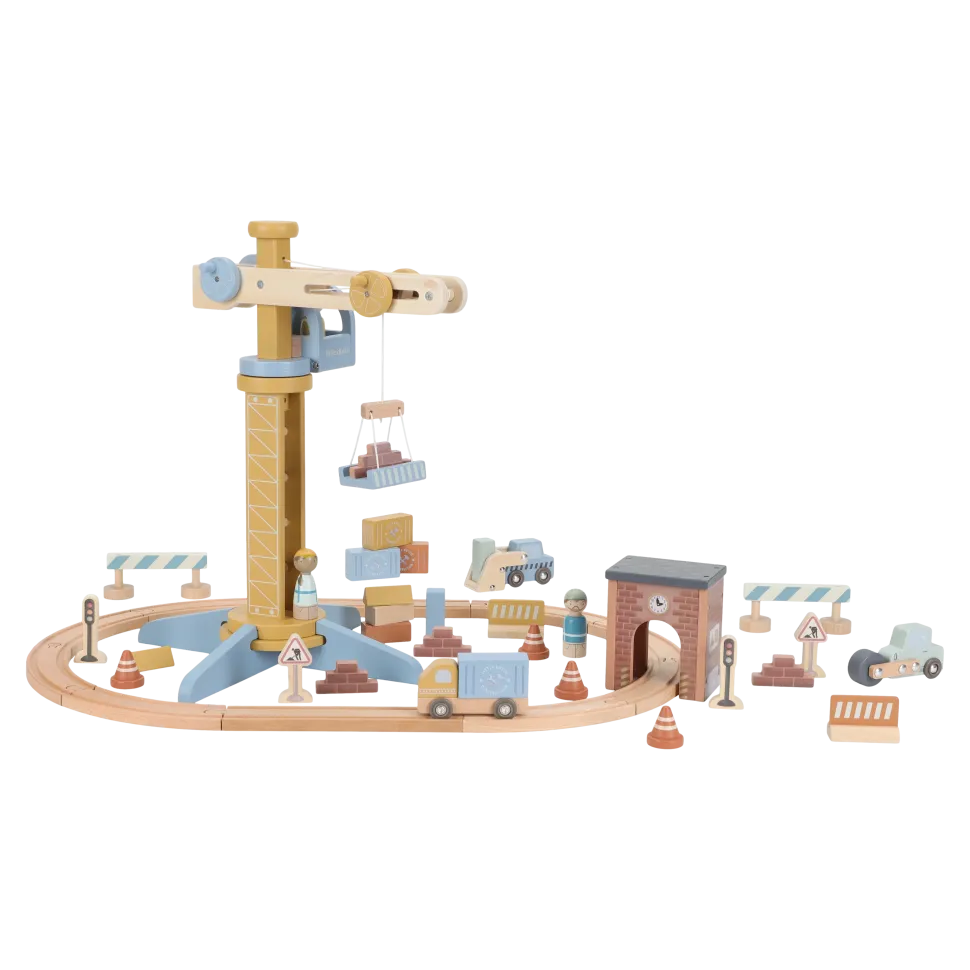 Set Construcción con grúa FSC · Little Dutch