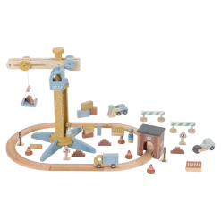Set Construcción con grúa FSC · Little Dutch