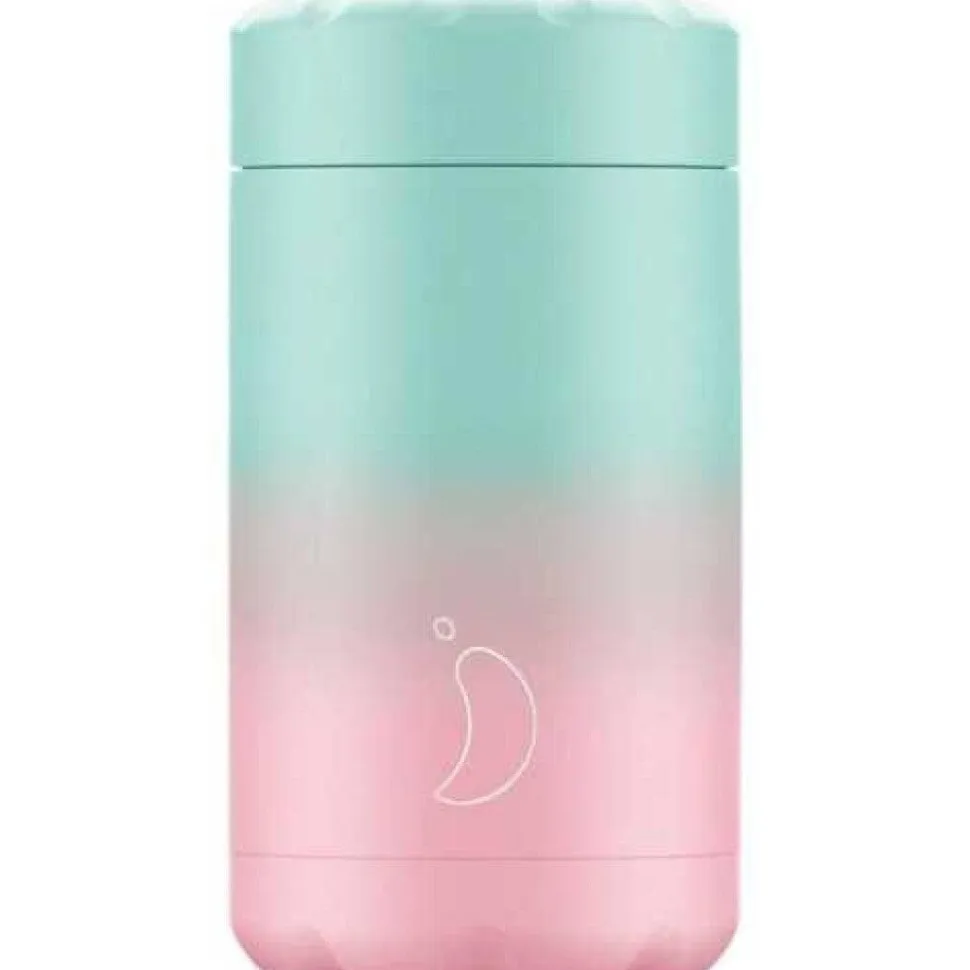 Termo Chilly's 500 ml · Gradient Pastel Menta & Rosa