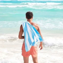 Toalla Cabana Azul Pastel · L