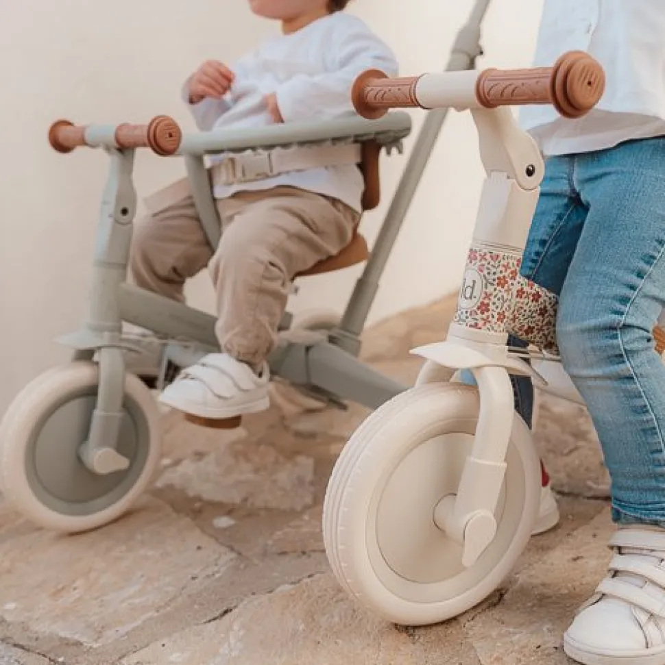 Triciclo con barra Blanco Flores · Little Dutch